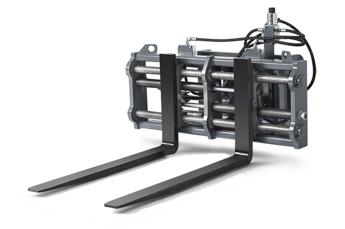 Palešu dakšas hidrauliski regulējamas